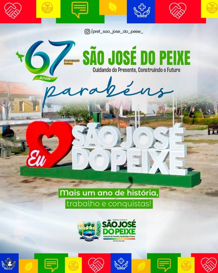 Parabéns, São José do Peixe 